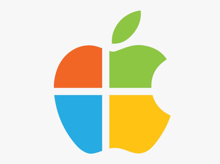 Apple And Windows Logo Combined, HD Png Download, Free Download