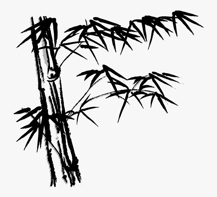 Bamboo Clip Art - 素材 水墨 竹子, HD Png Download - kindpng