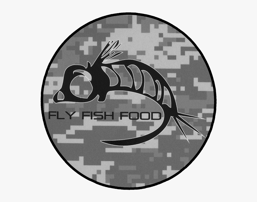 Fly Fish Food Round Logo Sticker Digicamo - Illustration, HD Png Download, Free Download