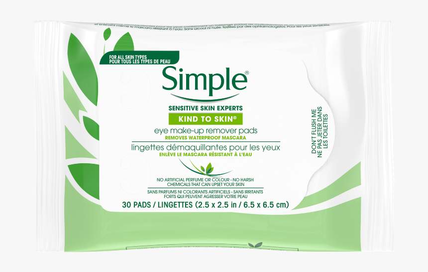 Simple Kind To Skin Eye Make-up Remover Pads - Simple Make Up Remover Png, Transparent Png, Free Download