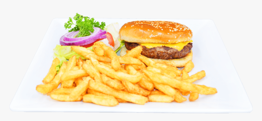 Classic Burger - French Fries, HD Png Download, Free Download