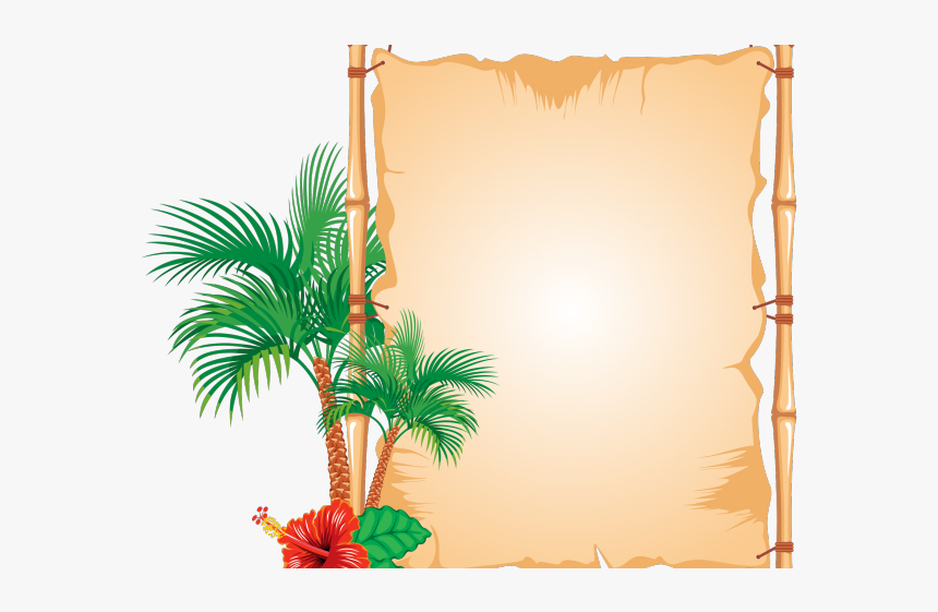 Bamboo Clipart Hawaii Background Border Design For Project Hd Png Download Kindpng