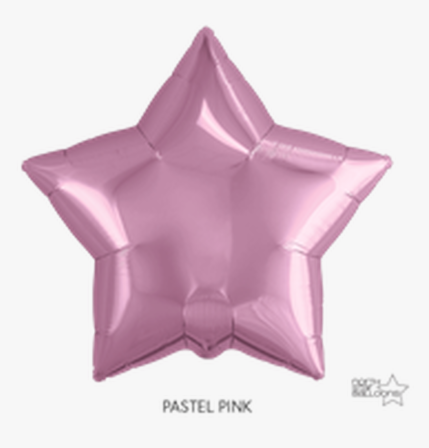 22"n Star, Pastel Pink - Silver Star Foil Balloon Png, Transparent Png, Free Download