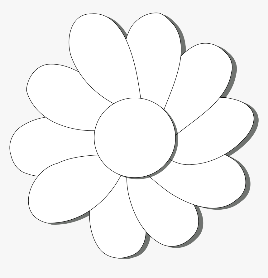 Black And White Floral Wallpaper Black And White Flower - Circle, HD Png Download, Free Download