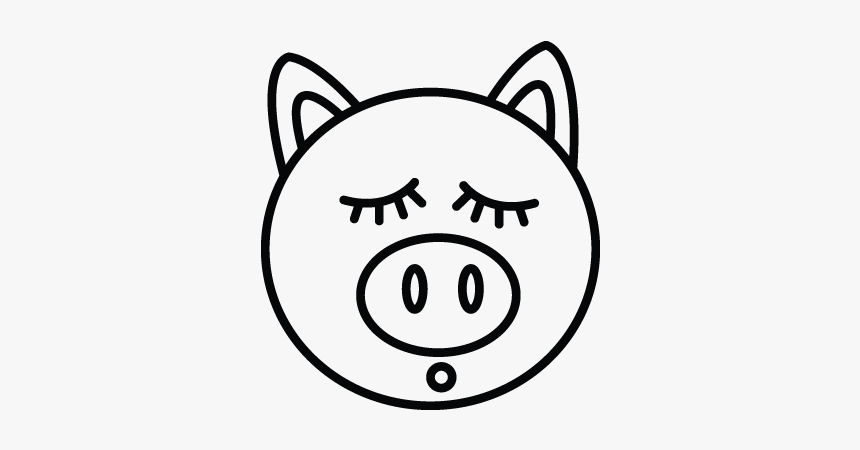 Drawn Pig Pig Snout - Easy To Draw Pig, HD Png Download, Free Download