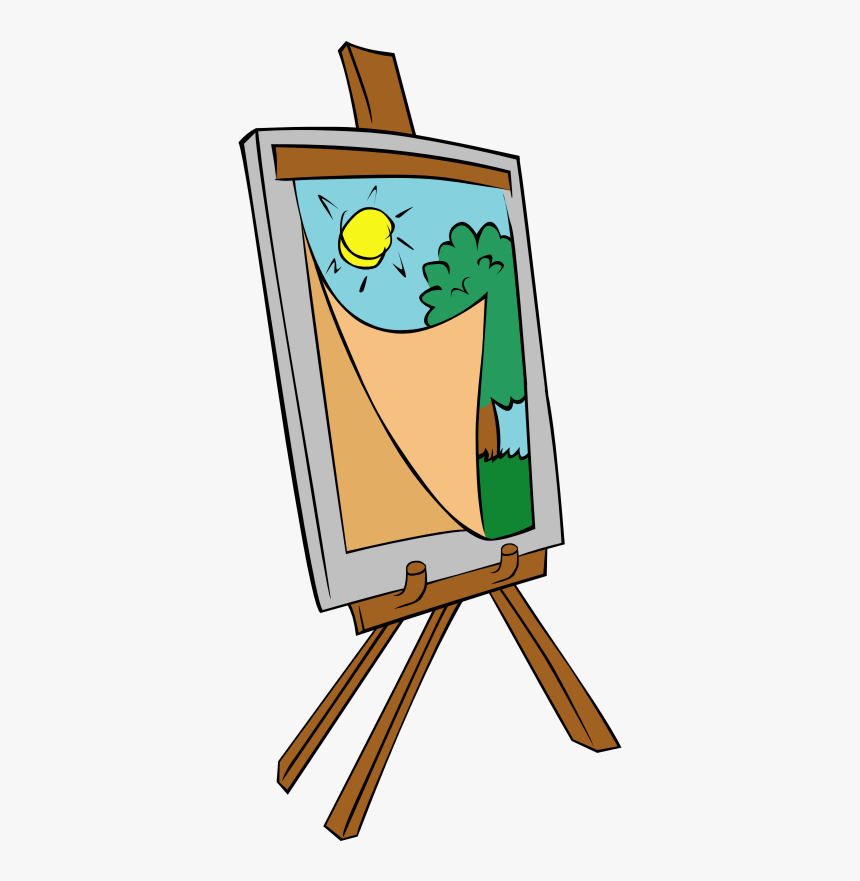 Easel With Kids Painting - Easel Clipart, HD Png Download, Free Download