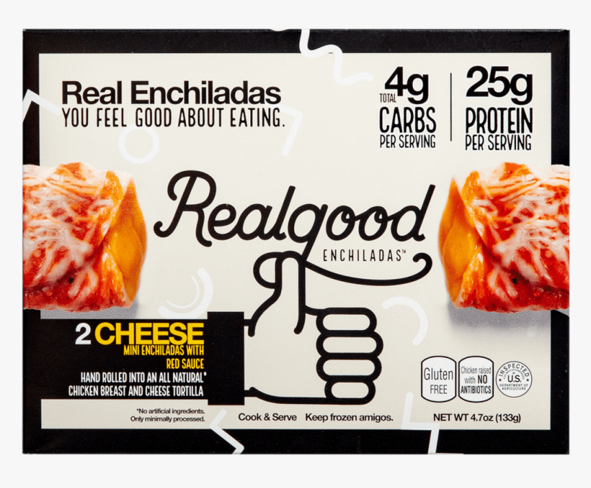 Cheese Enchiladas - Real Good Foods Enchiladas, HD Png Download, Free Download