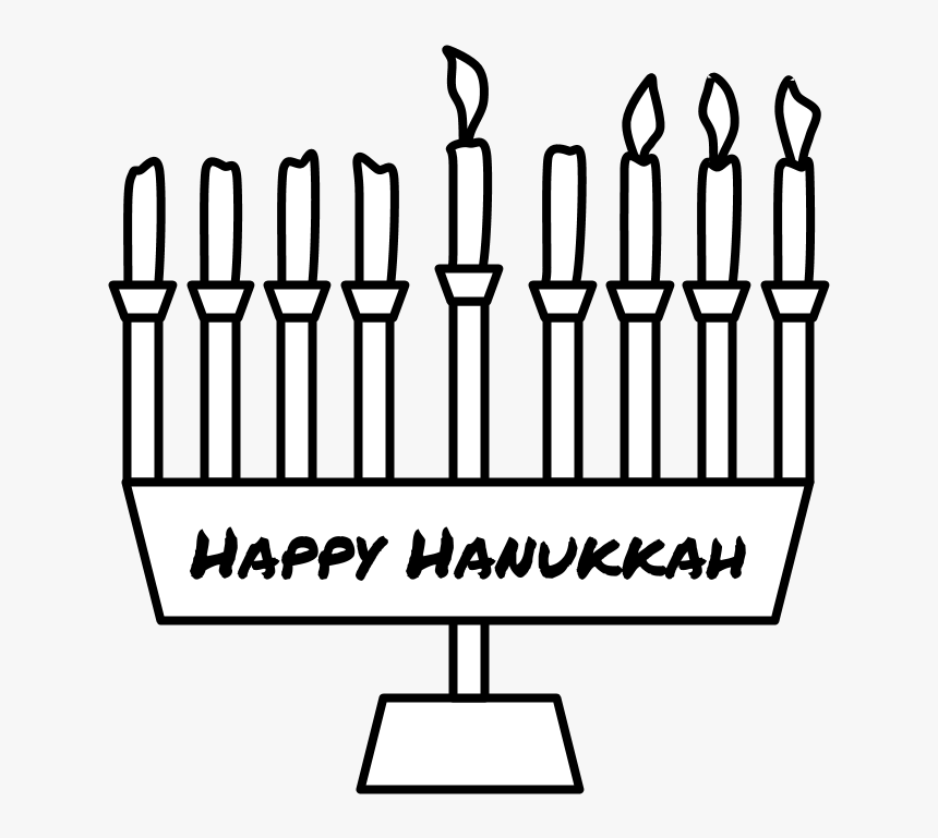 Menorah, Happy Hanukkah Writing, Third Night Candle - Parallel, HD Png Download, Free Download