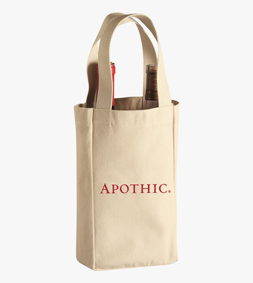 Cotton Tote Bag - Two Bottle Canvas Wine Tote, HD Png Download, Free Download