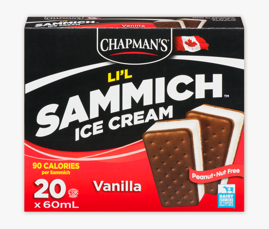 Chapman"s Vanilla Li"l Sammich - Chocolate, HD Png Download, Free Download