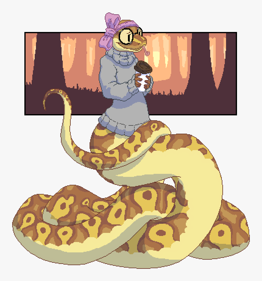 Drawn Pixel Art Snake - Undertale Snake Oc, HD Png Download, Free Download