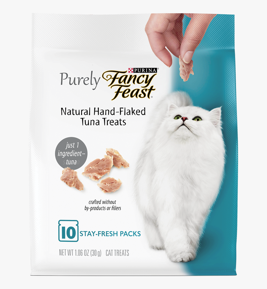 Purely Fancy Feast Natural Hand Flaked Tuna Treats, HD Png Download, Free Download