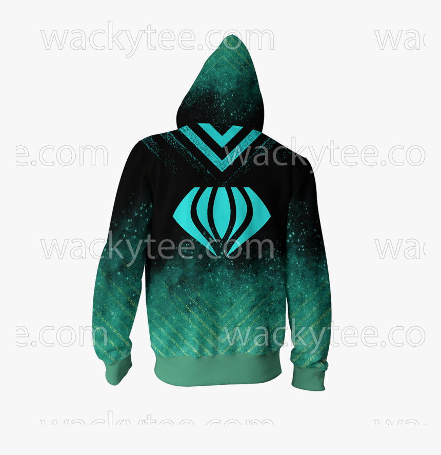 Rwby Emerald Sustrai Symbol Zip Up Hoodie Fullprinted - Capsule Corp Dragon Ball Jacket, HD Png Download, Free Download