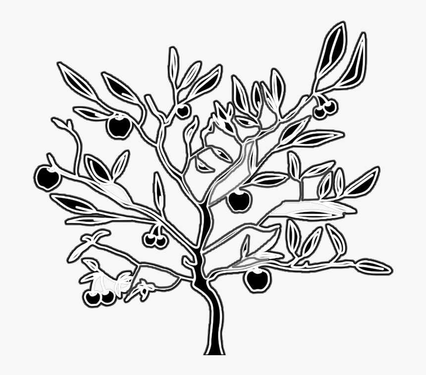 Apple Tree Silhouette - Gambel Oak, HD Png Download, Free Download