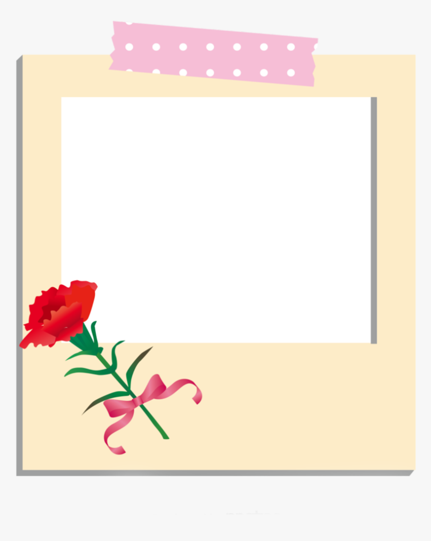 #ftestickers #background #frame #tape #paper #flower - Rose, HD Png Download, Free Download