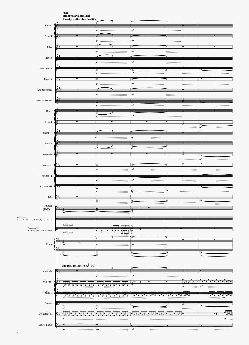 The Dark Knight Trilogy James Newton Howard, Hans Zimmer - Overture On Russian And Kirghiz Folk Songs Op 115 Score, HD Png Download, Free Download