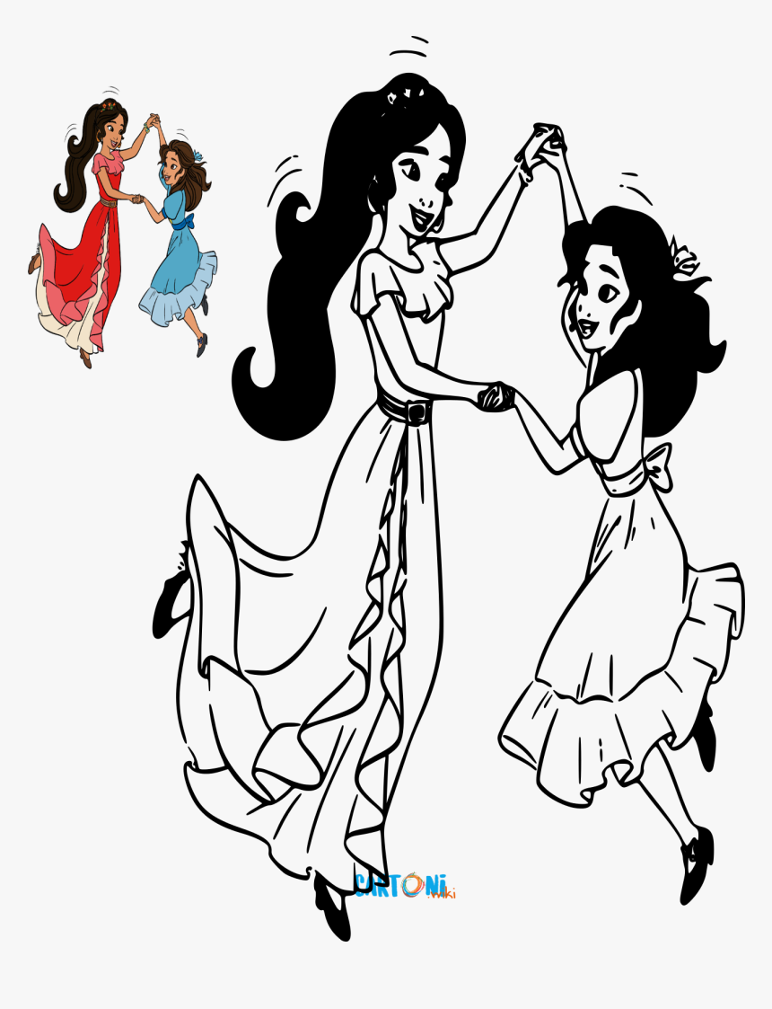 Disegno Di Elena Di Avalor E Isabel - Elena Di Avalor Disegni Da Colorare, HD Png Download, Free Download