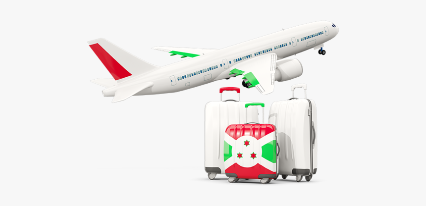 Luggage With Airplane - Indian Flag Airplane Png, Transparent Png, Free Download