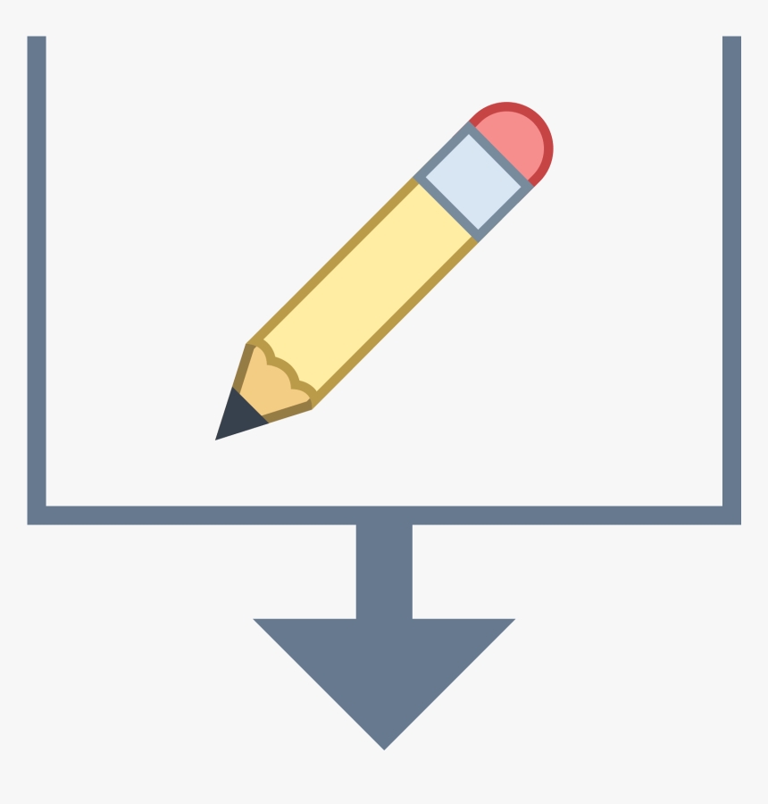 Sort By Modified Date Icon - Pencil Clipart Png, Transparent Png, Free Download