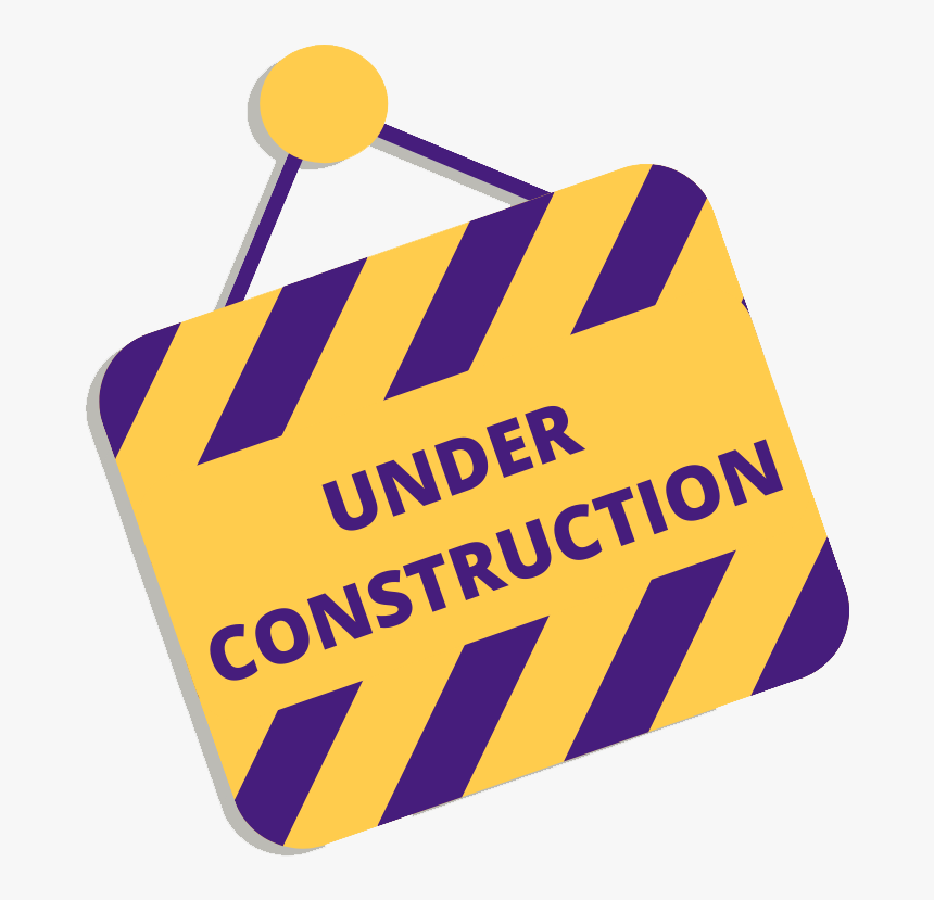 Purple And Gold Under Construction Sign - Nccer, HD Png Download, Free Download