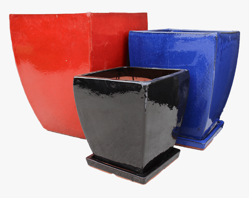 Glazed Curved Milan Square Pot , Png Download - Concrete, Transparent Png, Free Download