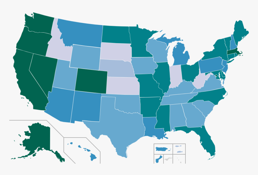 2018 Marijuana Legalization Map, HD Png Download, Free Download