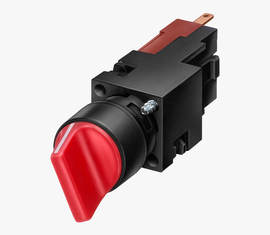Toggle Switch, Red, O-i, 1no Product Photo - Push Button Siemens, HD Png Download, Free Download