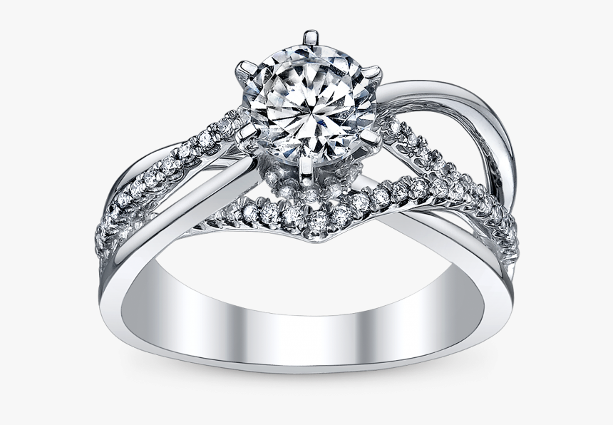 Vintage Modern Engagement Rings - Wedding Ring, HD Png Download, Free Download