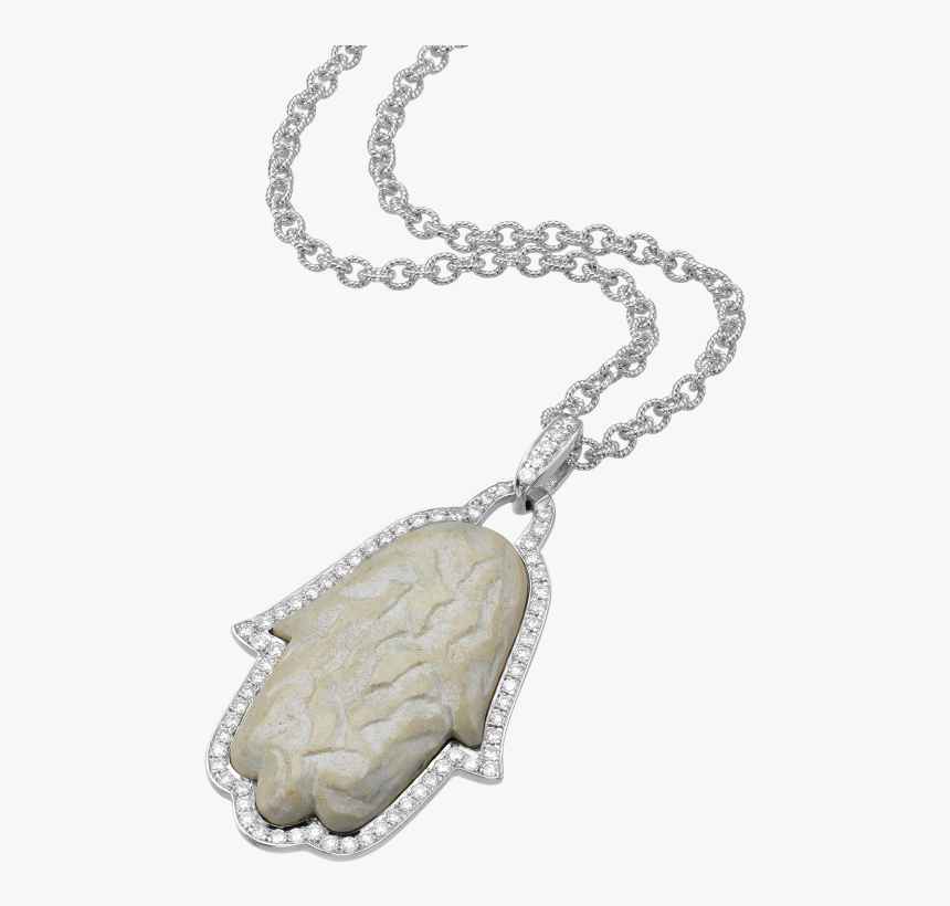 Hamsa Necklace Pendant 14k White Gold - Locket, HD Png Download, Free Download