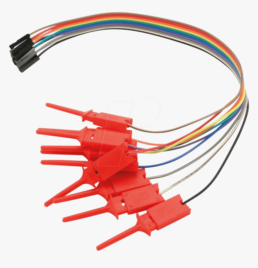 Development Board Jumper Cable, 10-pin To Test Clip, - Networking Cables, HD Png Download, Free Download