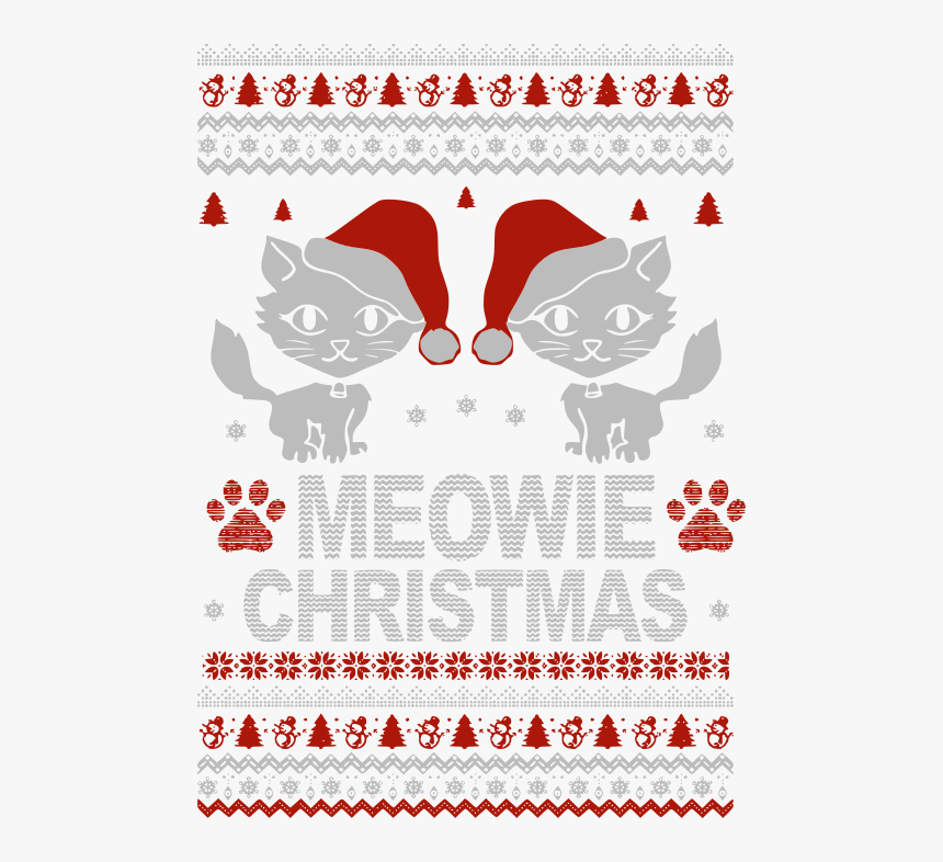 Meowie Christmas Sweater - Cartoon, HD Png Download, Free Download