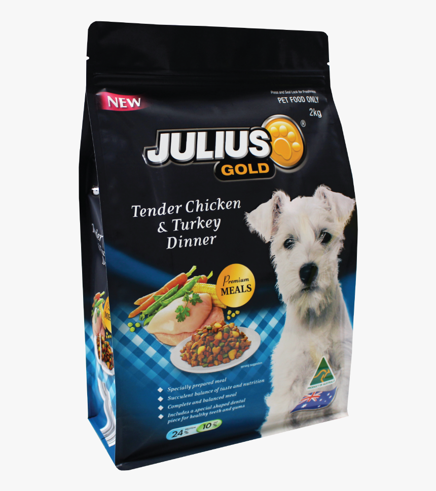 Julius Gold Tender Chicken And Turkey Flat Bottom Bag - Julius Gold Dog Food, HD Png Download, Free Download