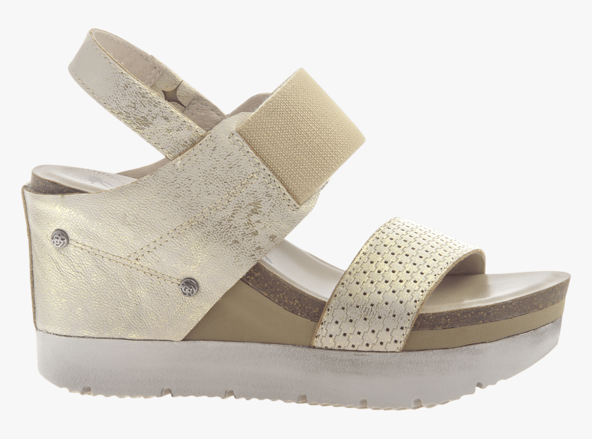 Womens Wedge Sandal Moon Child In Gold Yellow Side - Child Wedge Heel Sandal, HD Png Download, Free Download