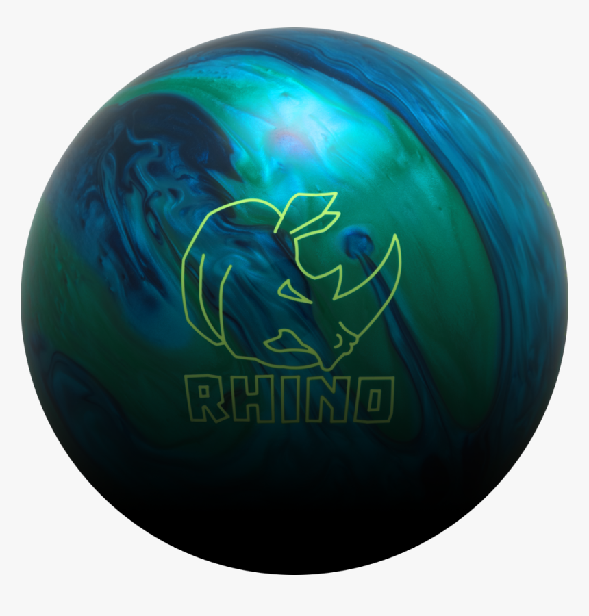 Brunswick Rhino Black/green/orange Pearl Bowling Ball - Ten-pin Bowling, HD Png Download, Free Download