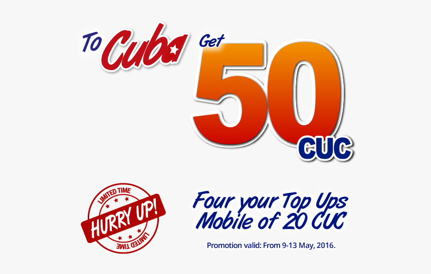 Promoción 50 Cuc Cuba - Graphic Design, HD Png Download, Free Download