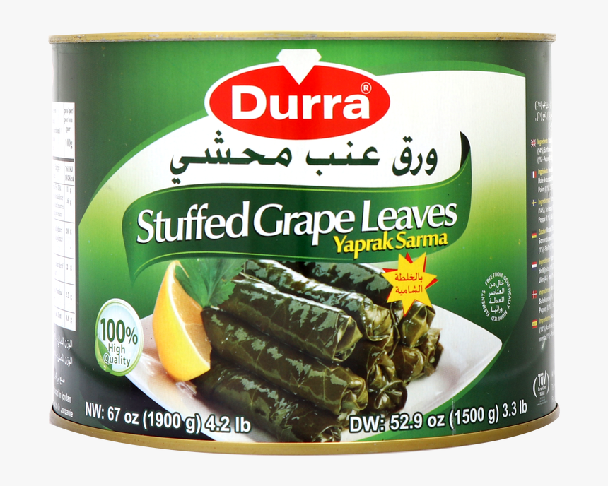 Stuffed Grape Leaves 1900g - Durra Stuffed Grape Leaves, HD Png Download, Free Download