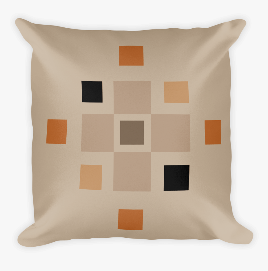 Buff Coloured Cushion With Modern Squares Design - Cushion, HD Png Download, Free Download