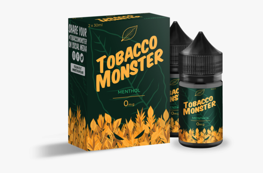 Tobacco Monster - Menthol 2x30ml - Tobacco Monster Menthol, HD Png Download, Free Download