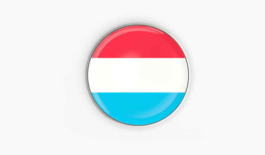 Oval Metal Frame Buttons Png - Luxembourg Round Flag, Transparent Png, Free Download