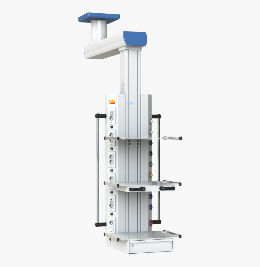 Ceiling Single Arm Vertical Medical Console Caduceus - Shelf, HD Png Download, Free Download