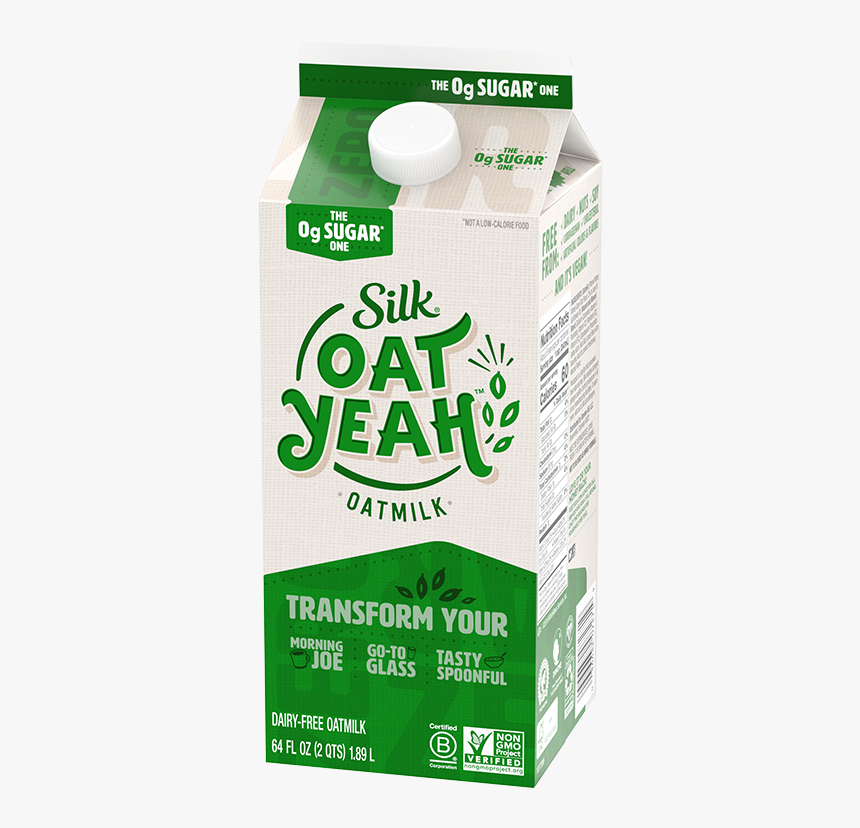 Silk Oat Yeah Sugar Free Oatmilk - Juicebox, HD Png Download, Free Download