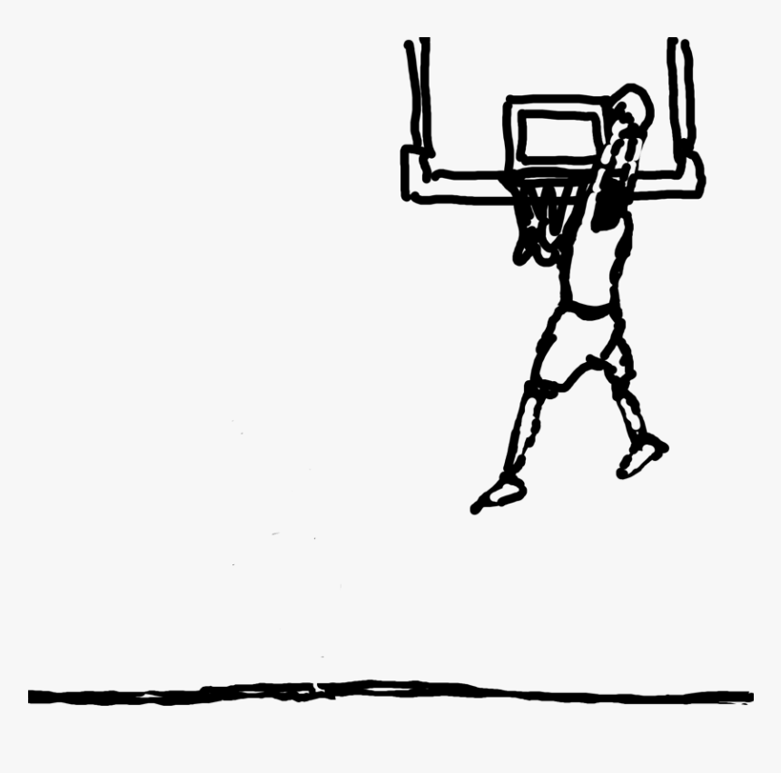 Coloring Dunking Cool Sports Drawings Png Coloring - Slam Dunk, Transparent Png, Free Download