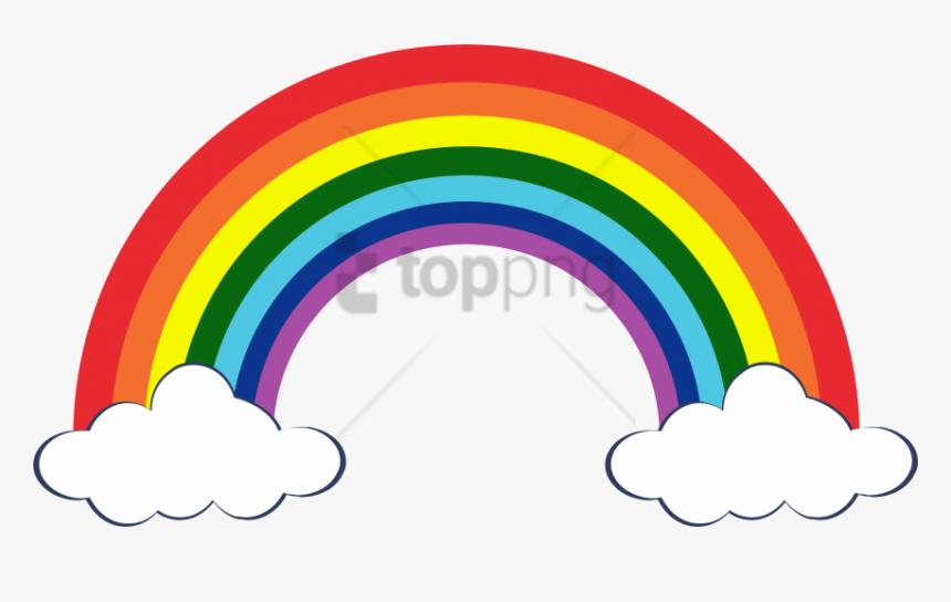 Free Png Rainbows And Clouds Png Png Image With Transparent - Clip Art Rainbow Png, Png Download, Free Download