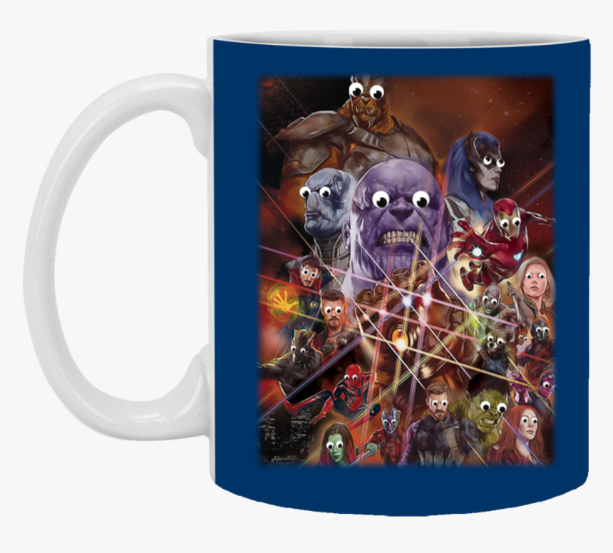 Special Teams With All Of Googly Eyes Mugs - Heroes And Villains In Infinity War, HD Png Download, Free Download