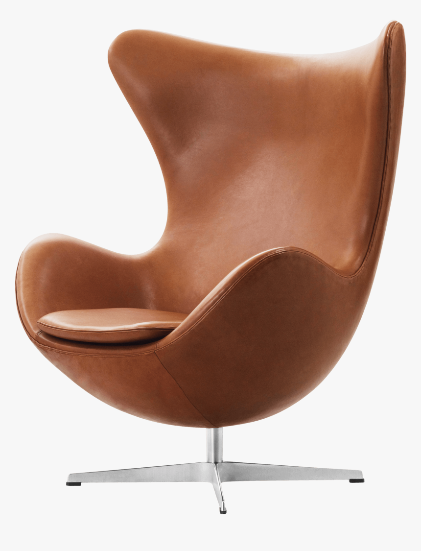 Egg Easy Chair Arne Jacobsen Elegance Walnut Leather - Arne Jacobsen Egg Chair, HD Png Download, Free Download