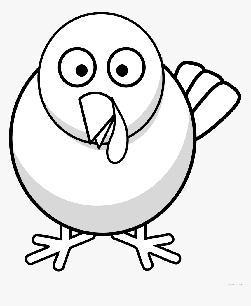 Christmas Bird Clipart - Turkey Clipart Black And White, HD Png Download, Free Download