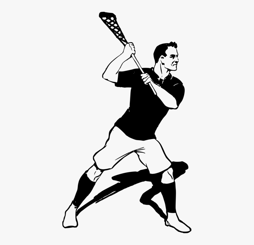 Performing Arts,art,monochrome Photography - Cartoon Lacrosse Player Transparent, HD Png Download, Free Download