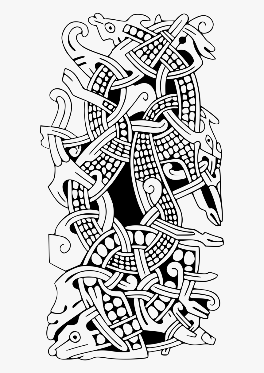 Clip Art Norse Drawing - Mammen Style Viking Art, HD Png Download - kindpng