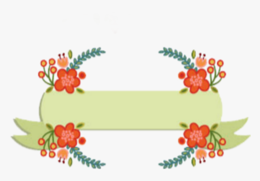 #ftestickers #flowers #floralpattern #ribbon #banner, HD Png Download, Free Download