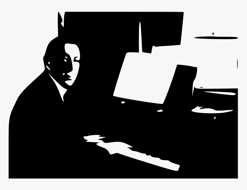 Rachmaninoff Playing Steinway Grand Piano In 1936 - Piano Player Vector, HD Png Download, Free Download